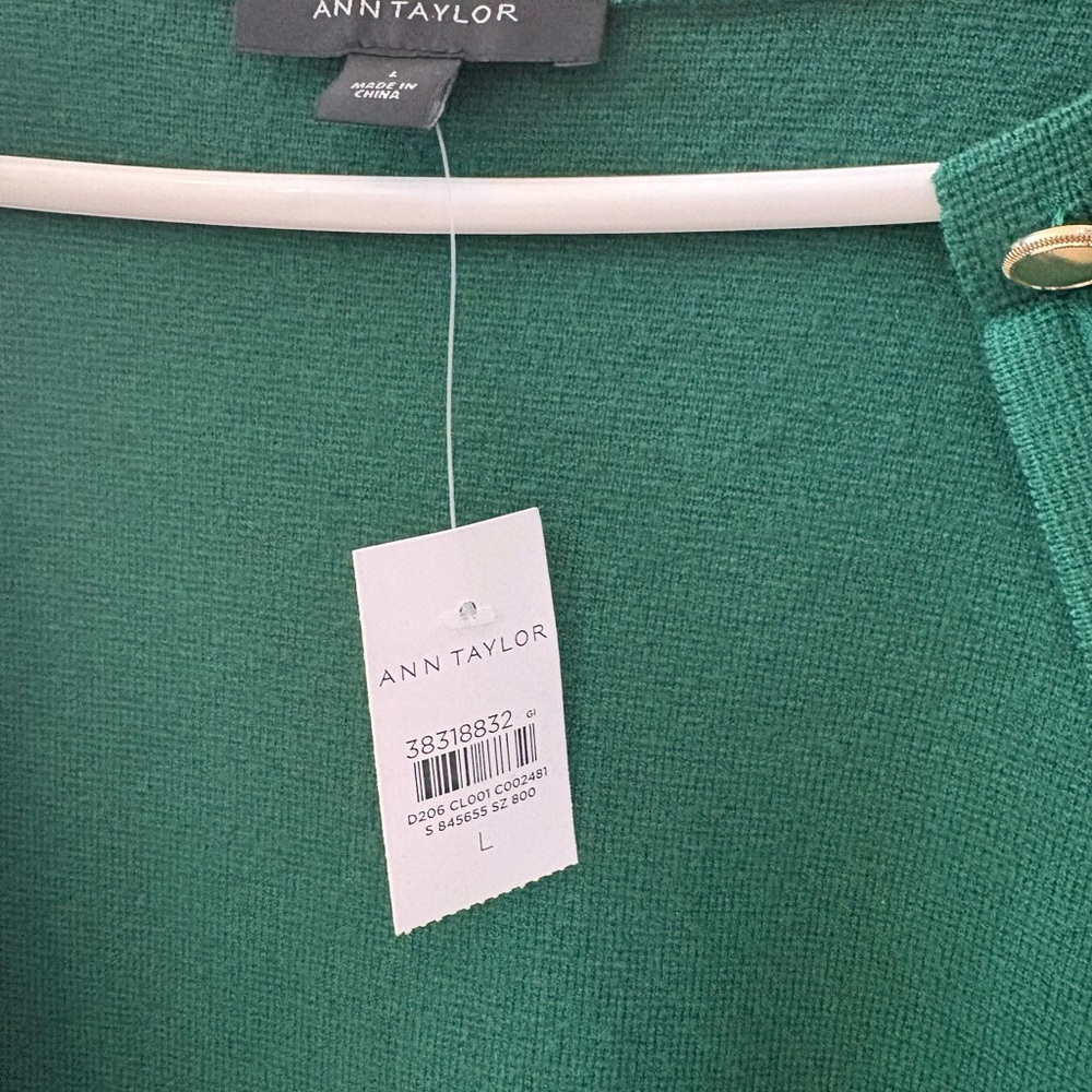 Ann Taylor Forest Green Button-Down Shirt - Picture 4 of 4